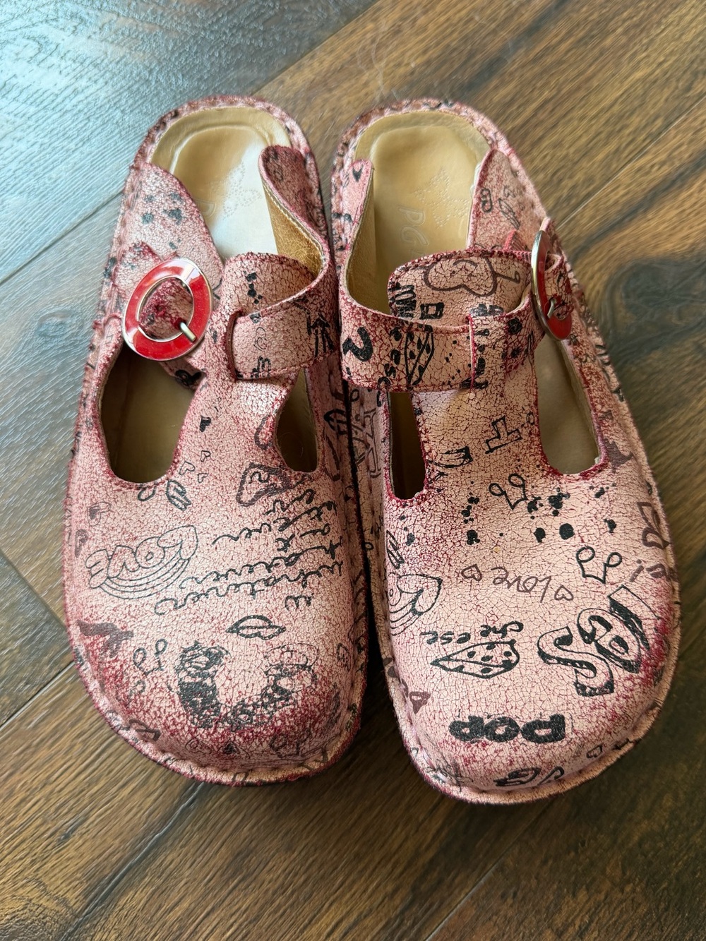 PG Lite Leather 2000s Graffiti Platform Clogs - Picture 3 of 12